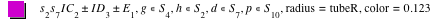 s_2*s_7*I*C_2+plusorminus(I*D_3)+plusorminus(E_1),in(g,S_4),in(h,S_2),in(d,S_7),in(p,S_10),'radius'='tubeR','color'=0.123