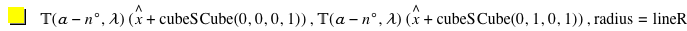 function('𝕋','𝛼'-(n*degree),'𝜆')*[hat(x)+'cubeS'*function('Cube',0,0,0,1)],function('𝕋','𝛼'-(n*degree),'𝜆')*[hat(x)+'cubeS'*function('Cube',0,1,0,1)],'radius'='lineR'