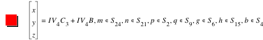 vector(x,y,z)=I*V_4*C_3+I*V_4*B,in(m,S_24),in(n,S_21),in(p,S_2),in(q,S_9),in(g,S_6),in(h,S_15),in(b,S_4)