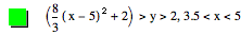 [8/3*[x-5]^2+2]>y>2,3.5<x<5