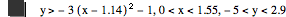 y>-(3*[x-1.14]^2)-1,0<x<1.55,-5<y<2.9