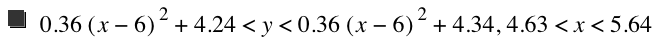 0.36*[x-6]^2+4.24<y<0.36*[x-6]^2+4.34,4.63<x<5.64