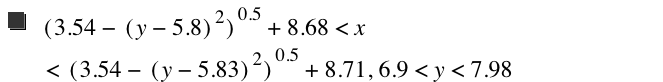[3.54-[y-5.8]^2]^0.5+8.68<x<[3.54-[y-5.83]^2]^0.5+8.710000000000001,6.9<y<7.98