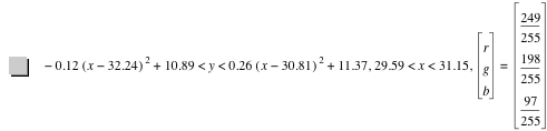 -(0.12*[x-32.24]^2)+10.89<y<0.26*[x-30.81]^2+11.37,29.59<x<31.15,vector(r,g,b)=vector(249/255,198/255,97/255)