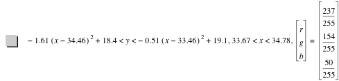 -(1.61*[x-34.46]^2)+18.4<y<-(0.51*[x-33.46]^2)+19.1,33.67<x<34.78,vector(r,g,b)=vector(237/255,154/255,50/255)