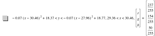 -(0.07000000000000001*[x-30.46]^2)+18.37<y<-(0.07000000000000001*[x-27.96]^2)+18.77,29.36<x<30.46,vector(r,g,b)=vector(237/255,154/255,50/255)