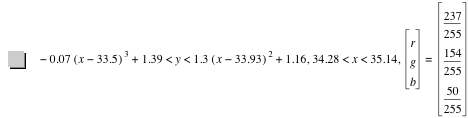 -(0.07000000000000001*[x-33.5]^3)+1.39<y<1.3*[x-33.93]^2+1.16,34.28<x<35.14,vector(r,g,b)=vector(237/255,154/255,50/255)